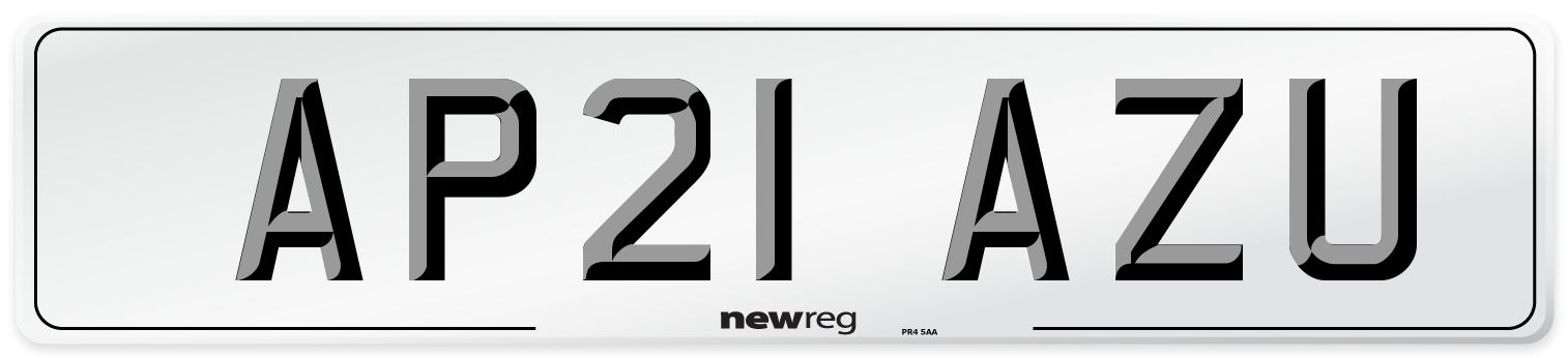 AP21 AZU Number Plate from New Reg